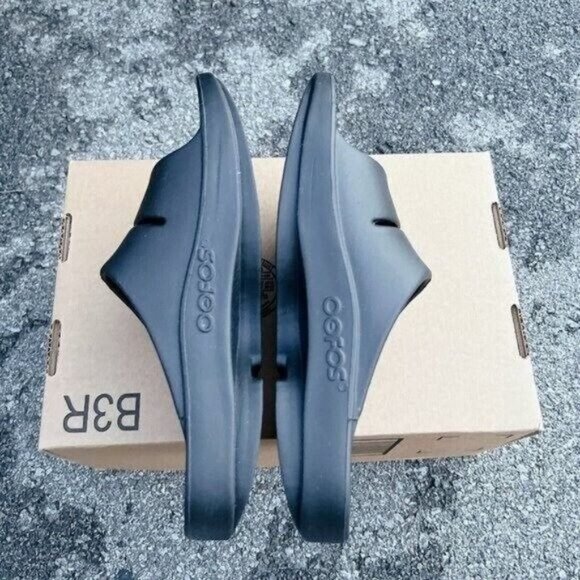 OOFOS Ooahh Luxe Sandal Slide Black Waterproof EU 41 Womens US 10/ Mens US 8 - Picture 4 of 7